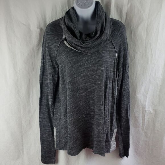 Free People Women's Charcoal Grey Cocoon Cowl Pullover Sweater - Picture 2 of 12